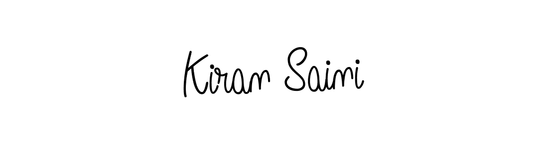 Make a beautiful signature design for name Kiran Saini. With this signature (Angelique-Rose-font-FFP) style, you can create a handwritten signature for free. Kiran Saini signature style 5 images and pictures png