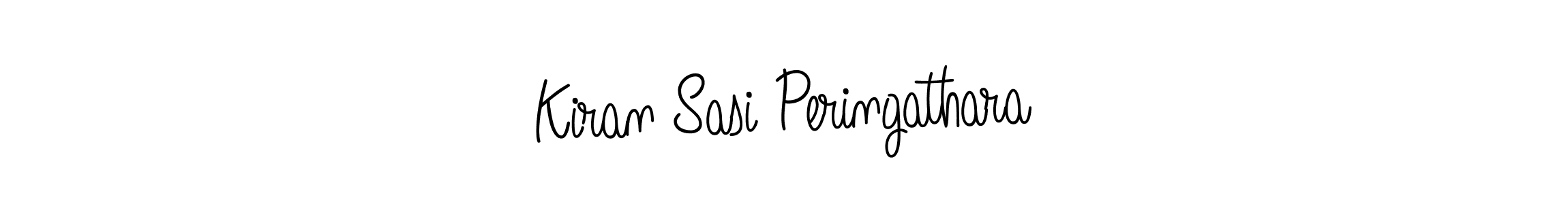 if you are searching for the best signature style for your name Kiran Sasi Peringathara. so please give up your signature search. here we have designed multiple signature styles  using Angelique-Rose-font-FFP. Kiran Sasi Peringathara signature style 5 images and pictures png