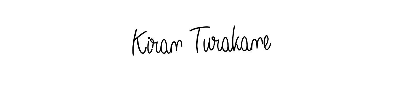 The best way (Angelique-Rose-font-FFP) to make a short signature is to pick only two or three words in your name. The name Kiran Turakane include a total of six letters. For converting this name. Kiran Turakane signature style 5 images and pictures png