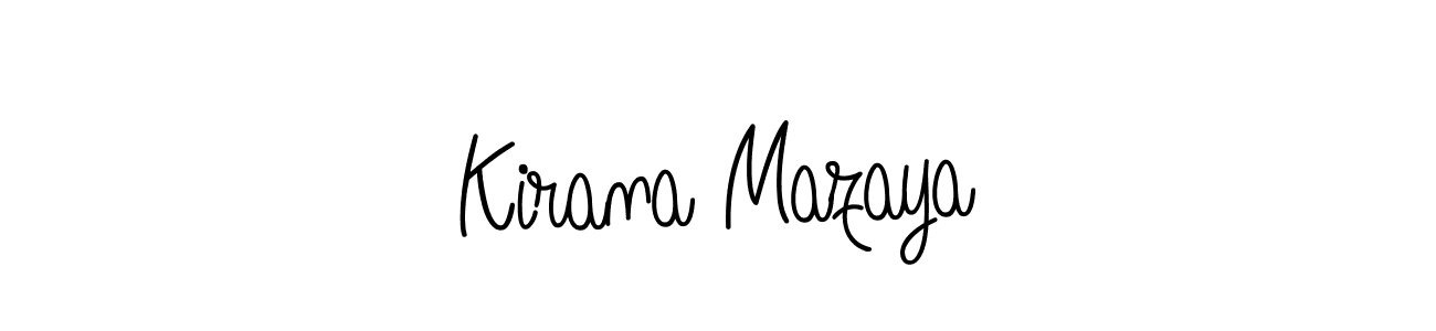 if you are searching for the best signature style for your name Kirana Mazaya. so please give up your signature search. here we have designed multiple signature styles  using Angelique-Rose-font-FFP. Kirana Mazaya signature style 5 images and pictures png