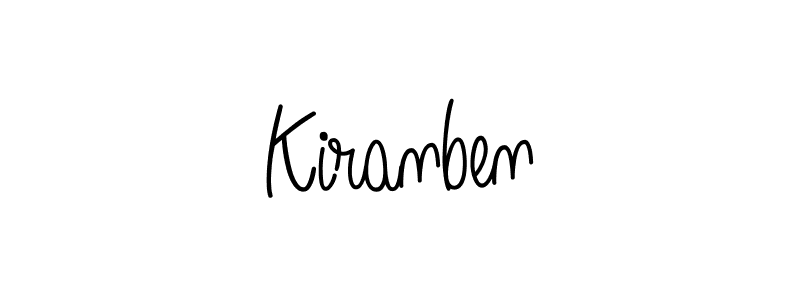 Use a signature maker to create a handwritten signature online. With this signature software, you can design (Angelique-Rose-font-FFP) your own signature for name Kiranben. Kiranben signature style 5 images and pictures png