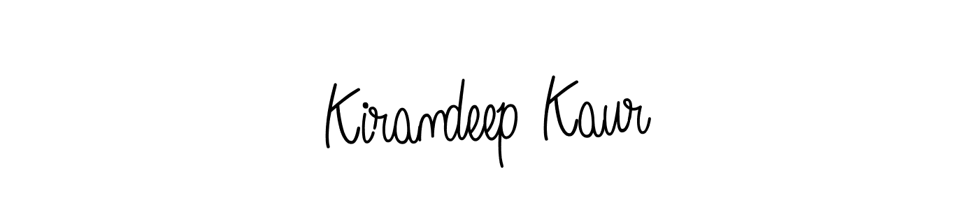 Use a signature maker to create a handwritten signature online. With this signature software, you can design (Angelique-Rose-font-FFP) your own signature for name Kirandeep Kaur. Kirandeep Kaur signature style 5 images and pictures png