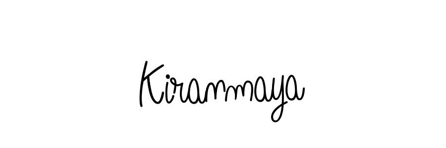 You should practise on your own different ways (Angelique-Rose-font-FFP) to write your name (Kiranmaya) in signature. don't let someone else do it for you. Kiranmaya signature style 5 images and pictures png