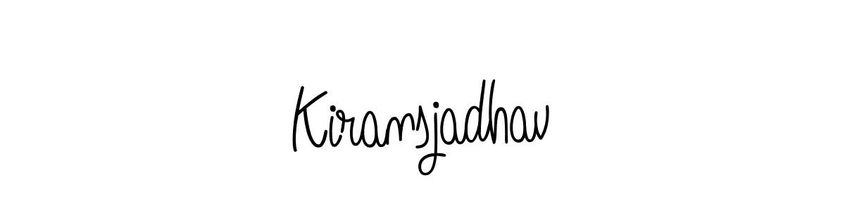 The best way (Angelique-Rose-font-FFP) to make a short signature is to pick only two or three words in your name. The name Kiransjadhav include a total of six letters. For converting this name. Kiransjadhav signature style 5 images and pictures png