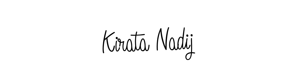 Angelique-Rose-font-FFP is a professional signature style that is perfect for those who want to add a touch of class to their signature. It is also a great choice for those who want to make their signature more unique. Get Kirata Nadij name to fancy signature for free. Kirata Nadij signature style 5 images and pictures png