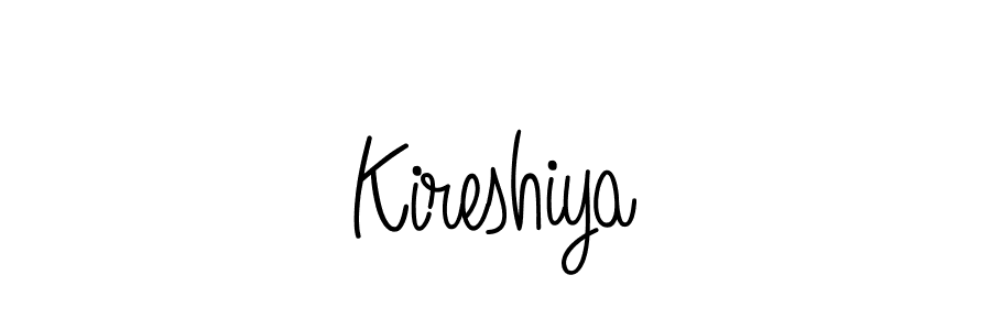 How to make Kireshiya name signature. Use Angelique-Rose-font-FFP style for creating short signs online. This is the latest handwritten sign. Kireshiya signature style 5 images and pictures png