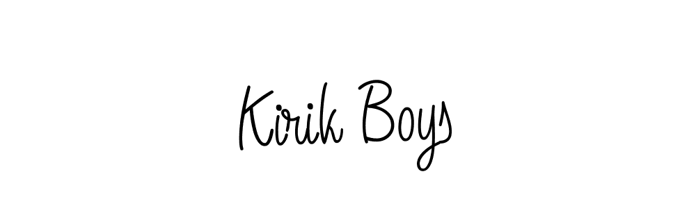 How to make Kirik Boys name signature. Use Angelique-Rose-font-FFP style for creating short signs online. This is the latest handwritten sign. Kirik Boys signature style 5 images and pictures png