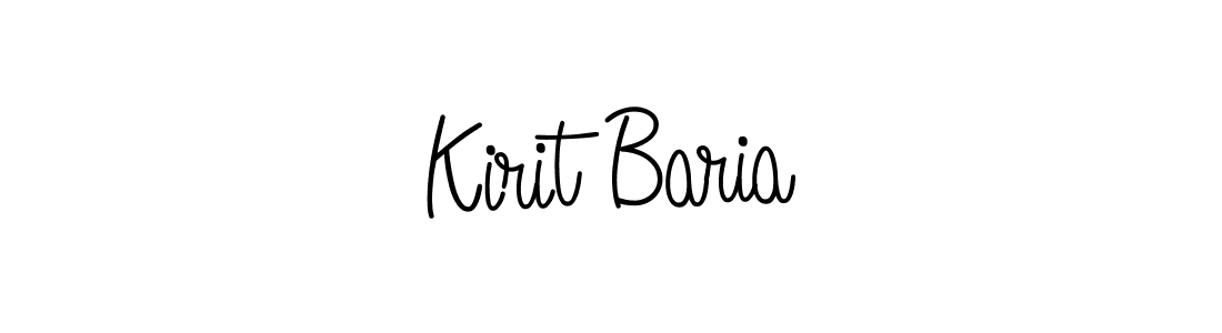 Make a beautiful signature design for name Kirit Baria. With this signature (Angelique-Rose-font-FFP) style, you can create a handwritten signature for free. Kirit Baria signature style 5 images and pictures png