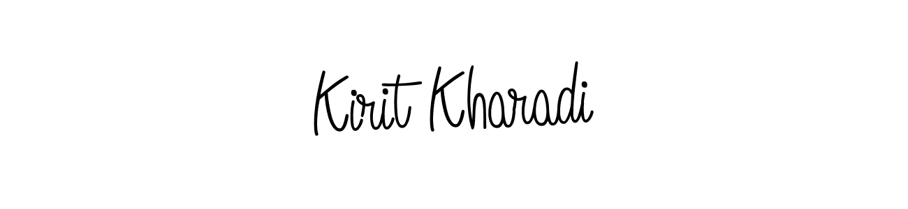 How to Draw Kirit Kharadi signature style? Angelique-Rose-font-FFP is a latest design signature styles for name Kirit Kharadi. Kirit Kharadi signature style 5 images and pictures png