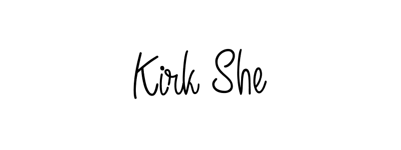 Once you've used our free online signature maker to create your best signature Angelique-Rose-font-FFP style, it's time to enjoy all of the benefits that Kirk She name signing documents. Kirk She signature style 5 images and pictures png