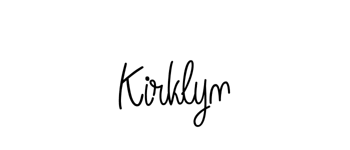 How to Draw Kirklyn signature style? Angelique-Rose-font-FFP is a latest design signature styles for name Kirklyn. Kirklyn signature style 5 images and pictures png