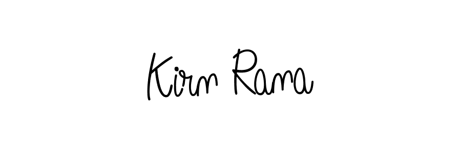 Make a beautiful signature design for name Kirn Rana. With this signature (Angelique-Rose-font-FFP) style, you can create a handwritten signature for free. Kirn Rana signature style 5 images and pictures png