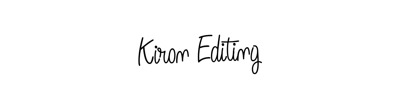 Use a signature maker to create a handwritten signature online. With this signature software, you can design (Angelique-Rose-font-FFP) your own signature for name Kiron Editing. Kiron Editing signature style 5 images and pictures png