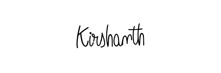 Use a signature maker to create a handwritten signature online. With this signature software, you can design (Angelique-Rose-font-FFP) your own signature for name Kirshanth. Kirshanth signature style 5 images and pictures png