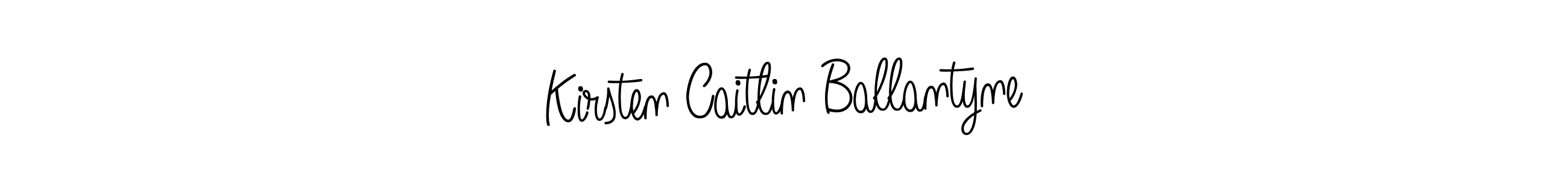 How to make Kirsten Caitlin Ballantyne name signature. Use Angelique-Rose-font-FFP style for creating short signs online. This is the latest handwritten sign. Kirsten Caitlin Ballantyne signature style 5 images and pictures png