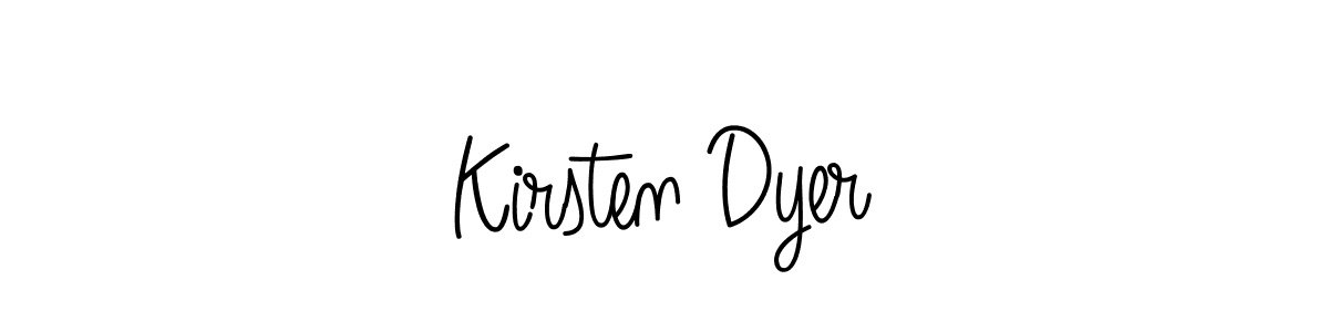 Kirsten Dyer stylish signature style. Best Handwritten Sign (Angelique-Rose-font-FFP) for my name. Handwritten Signature Collection Ideas for my name Kirsten Dyer. Kirsten Dyer signature style 5 images and pictures png