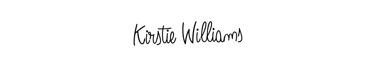 How to make Kirstie Williams name signature. Use Angelique-Rose-font-FFP style for creating short signs online. This is the latest handwritten sign. Kirstie Williams signature style 5 images and pictures png