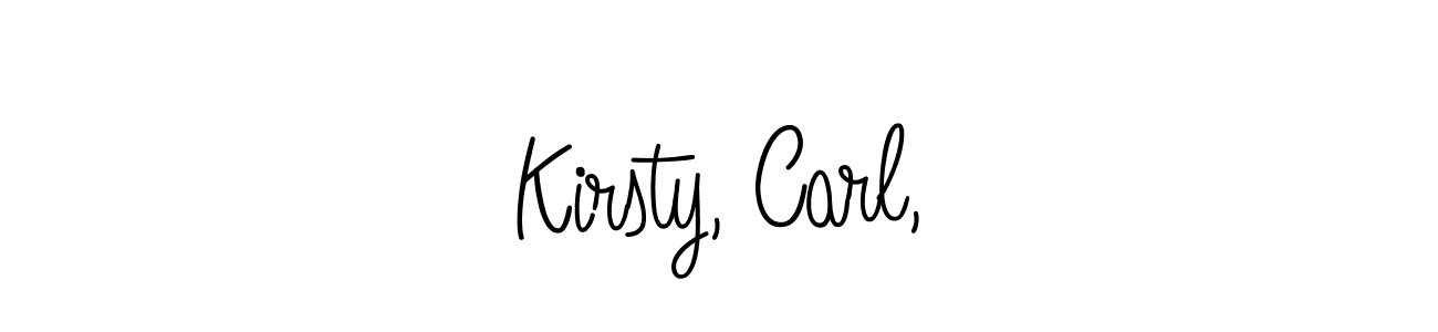 It looks lik you need a new signature style for name Kirsty, Carl,. Design unique handwritten (Angelique-Rose-font-FFP) signature with our free signature maker in just a few clicks. Kirsty, Carl, signature style 5 images and pictures png