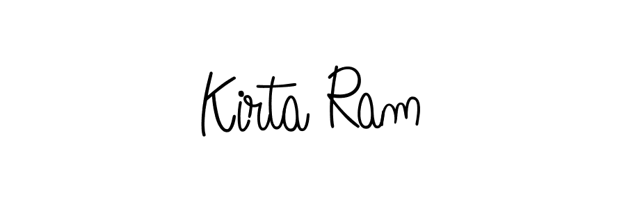 Use a signature maker to create a handwritten signature online. With this signature software, you can design (Angelique-Rose-font-FFP) your own signature for name Kirta Ram. Kirta Ram signature style 5 images and pictures png