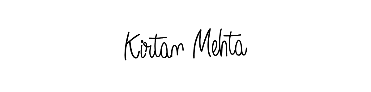 How to make Kirtan Mehta name signature. Use Angelique-Rose-font-FFP style for creating short signs online. This is the latest handwritten sign. Kirtan Mehta signature style 5 images and pictures png