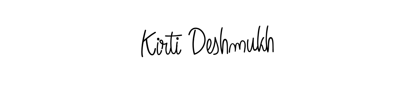 Also we have Kirti Deshmukh name is the best signature style. Create professional handwritten signature collection using Angelique-Rose-font-FFP autograph style. Kirti Deshmukh signature style 5 images and pictures png