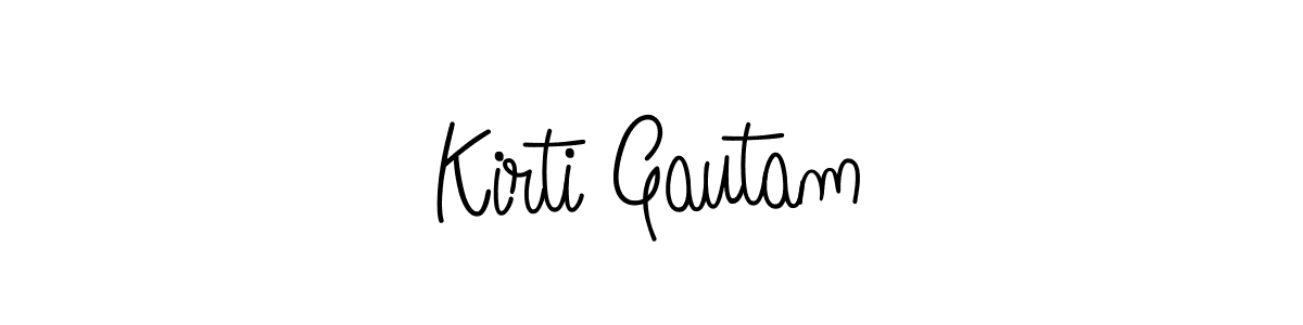 Make a beautiful signature design for name Kirti Gautam. With this signature (Angelique-Rose-font-FFP) style, you can create a handwritten signature for free. Kirti Gautam signature style 5 images and pictures png