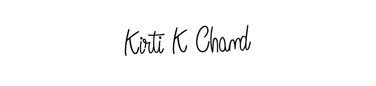How to make Kirti K Chand name signature. Use Angelique-Rose-font-FFP style for creating short signs online. This is the latest handwritten sign. Kirti K Chand signature style 5 images and pictures png