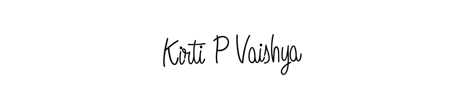 You should practise on your own different ways (Angelique-Rose-font-FFP) to write your name (Kirti P Vaishya) in signature. don't let someone else do it for you. Kirti P Vaishya signature style 5 images and pictures png