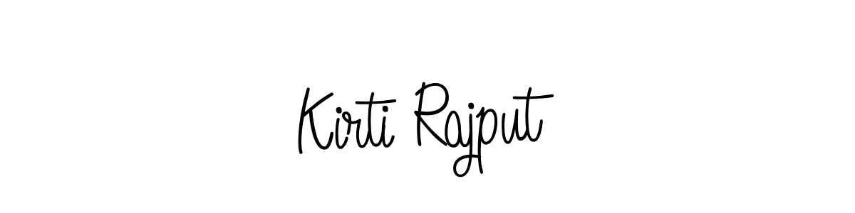 Make a beautiful signature design for name Kirti Rajput. With this signature (Angelique-Rose-font-FFP) style, you can create a handwritten signature for free. Kirti Rajput signature style 5 images and pictures png