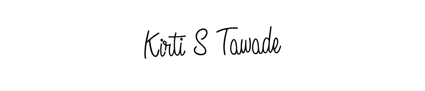 Use a signature maker to create a handwritten signature online. With this signature software, you can design (Angelique-Rose-font-FFP) your own signature for name Kirti S Tawade. Kirti S Tawade signature style 5 images and pictures png