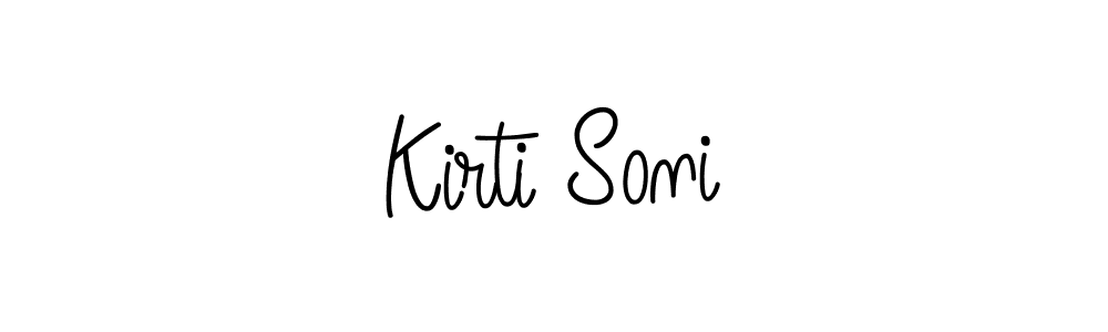 Use a signature maker to create a handwritten signature online. With this signature software, you can design (Angelique-Rose-font-FFP) your own signature for name Kirti Soni. Kirti Soni signature style 5 images and pictures png