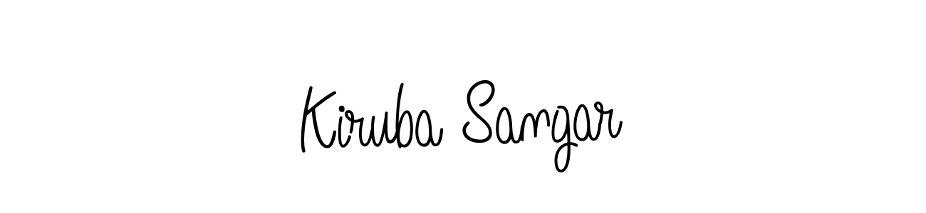 You should practise on your own different ways (Angelique-Rose-font-FFP) to write your name (Kiruba Sangar) in signature. don't let someone else do it for you. Kiruba Sangar signature style 5 images and pictures png