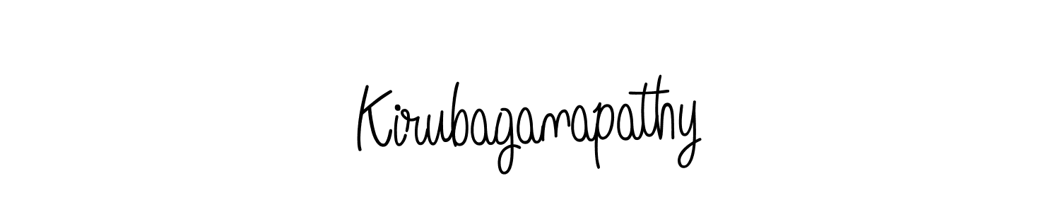 The best way (Angelique-Rose-font-FFP) to make a short signature is to pick only two or three words in your name. The name Kirubaganapathy include a total of six letters. For converting this name. Kirubaganapathy signature style 5 images and pictures png