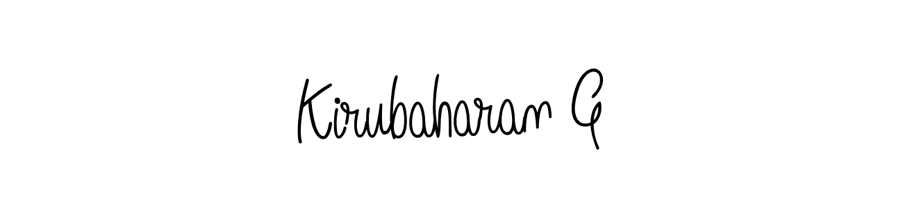 Kirubaharan G stylish signature style. Best Handwritten Sign (Angelique-Rose-font-FFP) for my name. Handwritten Signature Collection Ideas for my name Kirubaharan G. Kirubaharan G signature style 5 images and pictures png