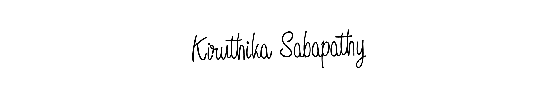 Create a beautiful signature design for name Kiruthika Sabapathy. With this signature (Angelique-Rose-font-FFP) fonts, you can make a handwritten signature for free. Kiruthika Sabapathy signature style 5 images and pictures png