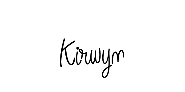 Make a beautiful signature design for name Kirwyn. With this signature (Angelique-Rose-font-FFP) style, you can create a handwritten signature for free. Kirwyn signature style 5 images and pictures png