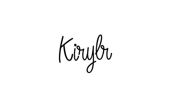 The best way (Angelique-Rose-font-FFP) to make a short signature is to pick only two or three words in your name. The name Kirylr include a total of six letters. For converting this name. Kirylr signature style 5 images and pictures png