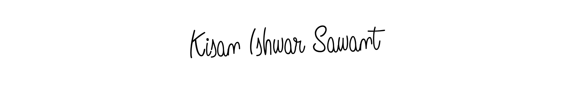 Create a beautiful signature design for name Kisan Ishwar Sawant. With this signature (Angelique-Rose-font-FFP) fonts, you can make a handwritten signature for free. Kisan Ishwar Sawant signature style 5 images and pictures png