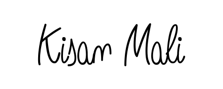 Master the art of signing with Kisan Mali written in fluent Angelique-Rose-font-FFP script. A great template to practice and refine your handwriting. Kisan Mali signature style 5 images and pictures png