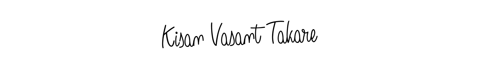 How to make Kisan Vasant Takare name signature. Use Angelique-Rose-font-FFP style for creating short signs online. This is the latest handwritten sign. Kisan Vasant Takare signature style 5 images and pictures png