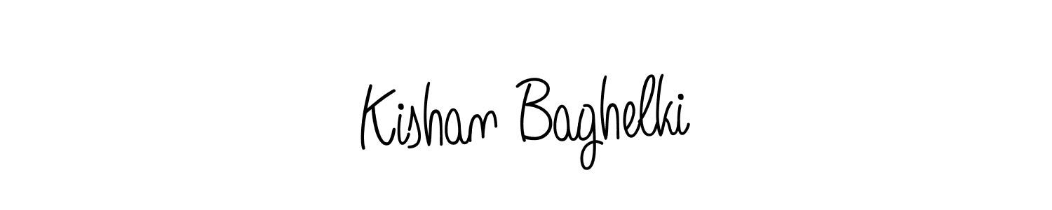Make a beautiful signature design for name Kishan Baghelki. With this signature (Angelique-Rose-font-FFP) style, you can create a handwritten signature for free. Kishan Baghelki signature style 5 images and pictures png