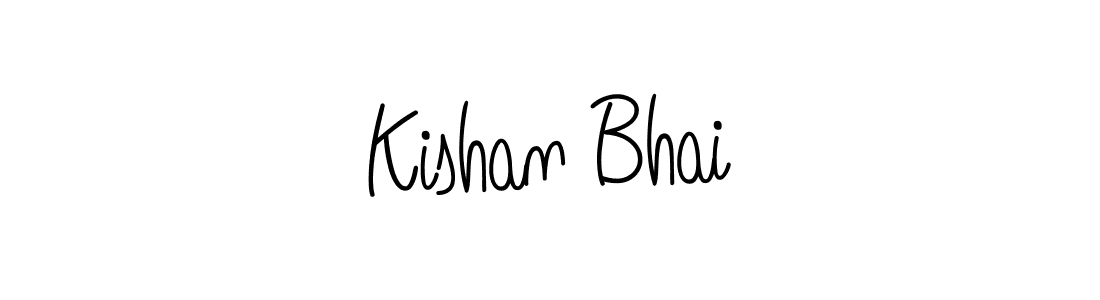 Kishan Bhai stylish signature style. Best Handwritten Sign (Angelique-Rose-font-FFP) for my name. Handwritten Signature Collection Ideas for my name Kishan Bhai. Kishan Bhai signature style 5 images and pictures png
