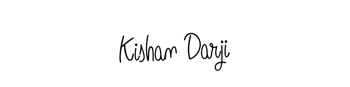 Kishan Darji stylish signature style. Best Handwritten Sign (Angelique-Rose-font-FFP) for my name. Handwritten Signature Collection Ideas for my name Kishan Darji. Kishan Darji signature style 5 images and pictures png