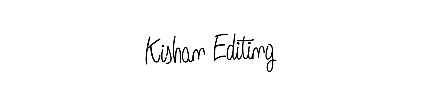 You should practise on your own different ways (Angelique-Rose-font-FFP) to write your name (Kishan Editing) in signature. don't let someone else do it for you. Kishan Editing signature style 5 images and pictures png