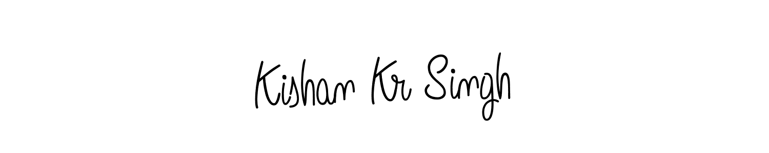 if you are searching for the best signature style for your name Kishan Kr Singh. so please give up your signature search. here we have designed multiple signature styles  using Angelique-Rose-font-FFP. Kishan Kr Singh signature style 5 images and pictures png