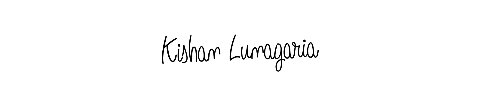 if you are searching for the best signature style for your name Kishan Lunagaria. so please give up your signature search. here we have designed multiple signature styles  using Angelique-Rose-font-FFP. Kishan Lunagaria signature style 5 images and pictures png