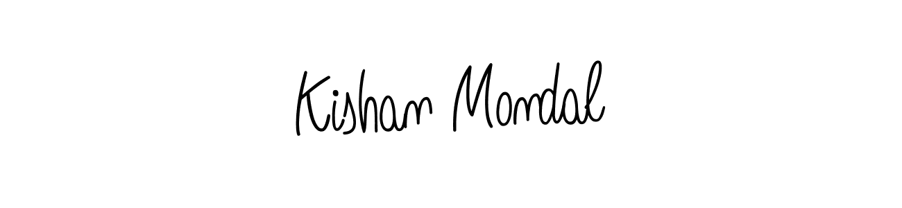 Kishan Mondal stylish signature style. Best Handwritten Sign (Angelique-Rose-font-FFP) for my name. Handwritten Signature Collection Ideas for my name Kishan Mondal. Kishan Mondal signature style 5 images and pictures png