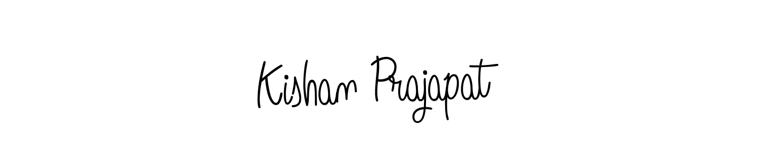 Use a signature maker to create a handwritten signature online. With this signature software, you can design (Angelique-Rose-font-FFP) your own signature for name Kishan Prajapat. Kishan Prajapat signature style 5 images and pictures png