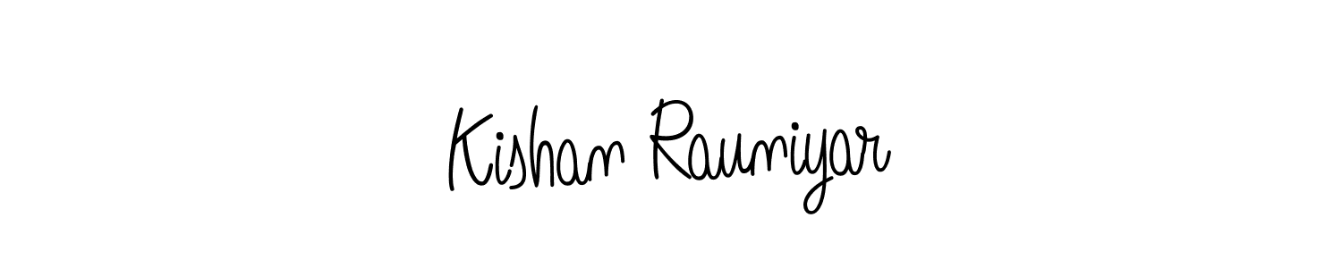 Kishan Rauniyar stylish signature style. Best Handwritten Sign (Angelique-Rose-font-FFP) for my name. Handwritten Signature Collection Ideas for my name Kishan Rauniyar. Kishan Rauniyar signature style 5 images and pictures png