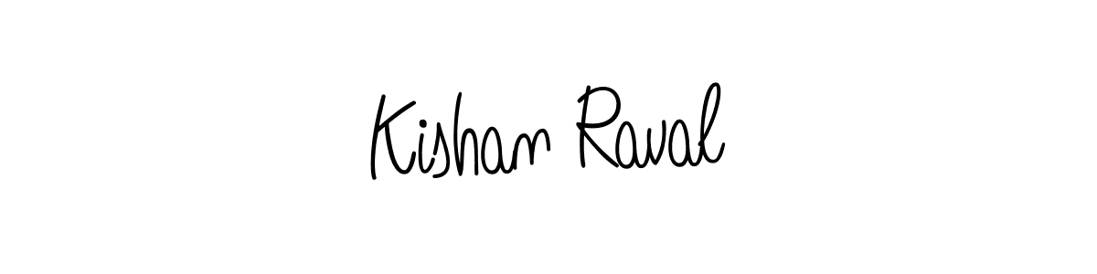Design your own signature with our free online signature maker. With this signature software, you can create a handwritten (Angelique-Rose-font-FFP) signature for name Kishan Raval. Kishan Raval signature style 5 images and pictures png